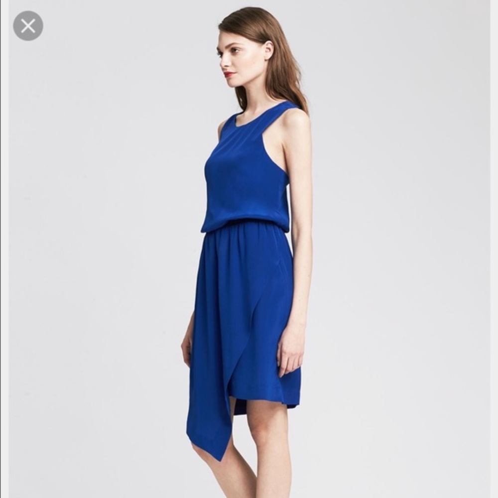Silk Banana Republic cross front dress